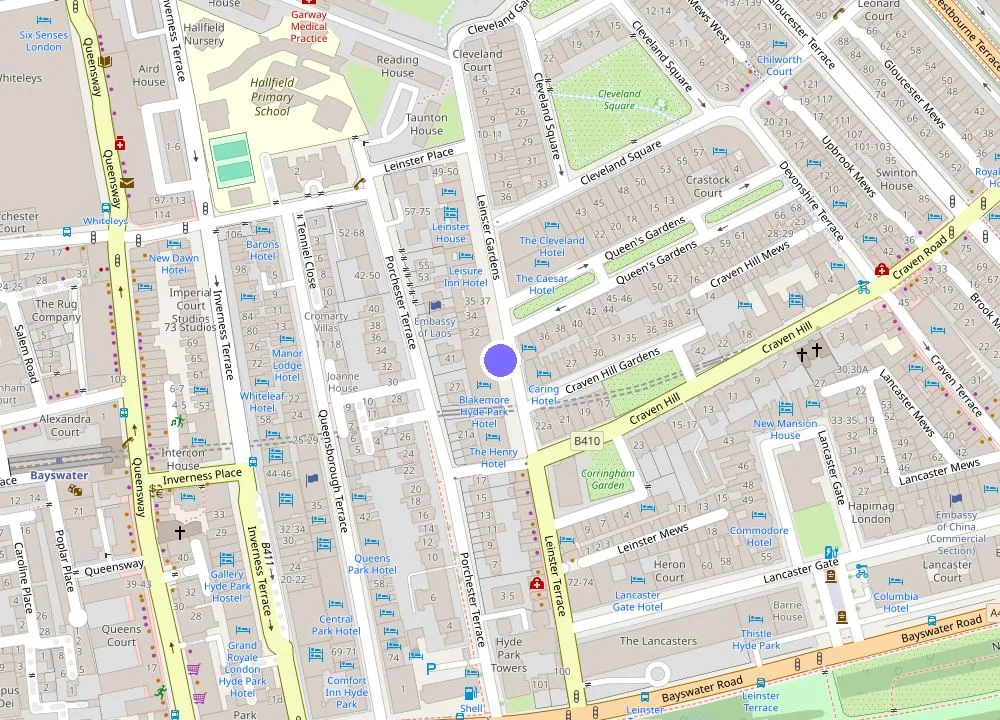 Map: Blakemore Hyde Park